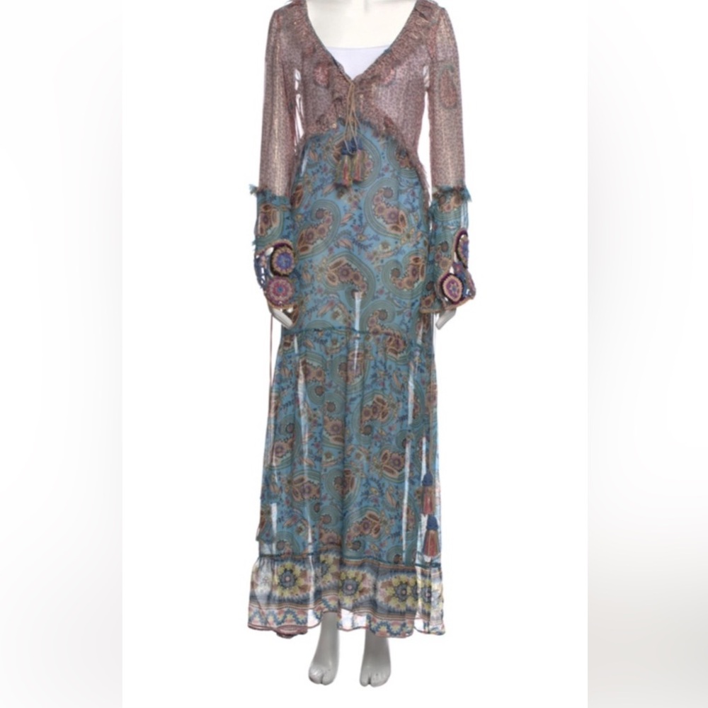Elegant Paisley Maxi Dress